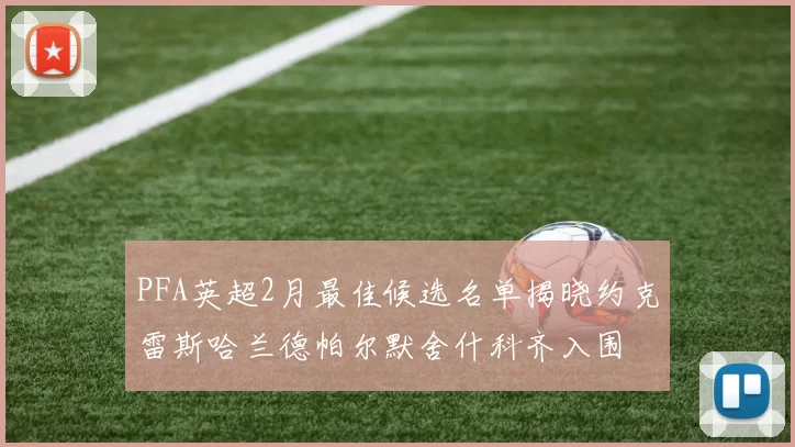 PFA英超2月最佳候选名单揭晓约克雷斯哈兰德帕尔默舍什科齐入围
