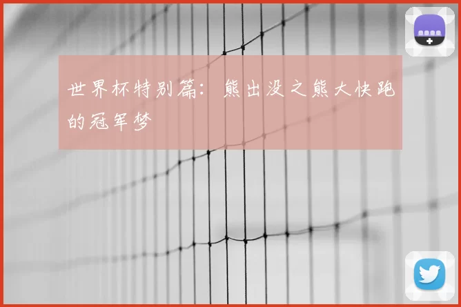 世界杯特别篇:熊出没之熊大快跑的冠军梦