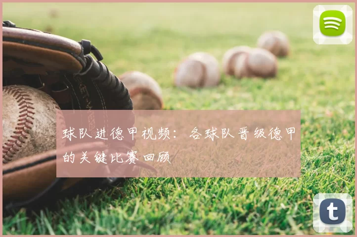 球队进德甲视频：各球队晋级德甲的关键比赛回顾